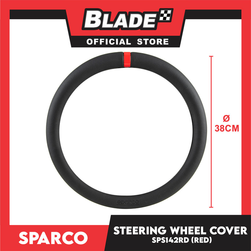 Sparco Steering Wheel Cover SPS142RD 38cm Diameter (Black with Red)