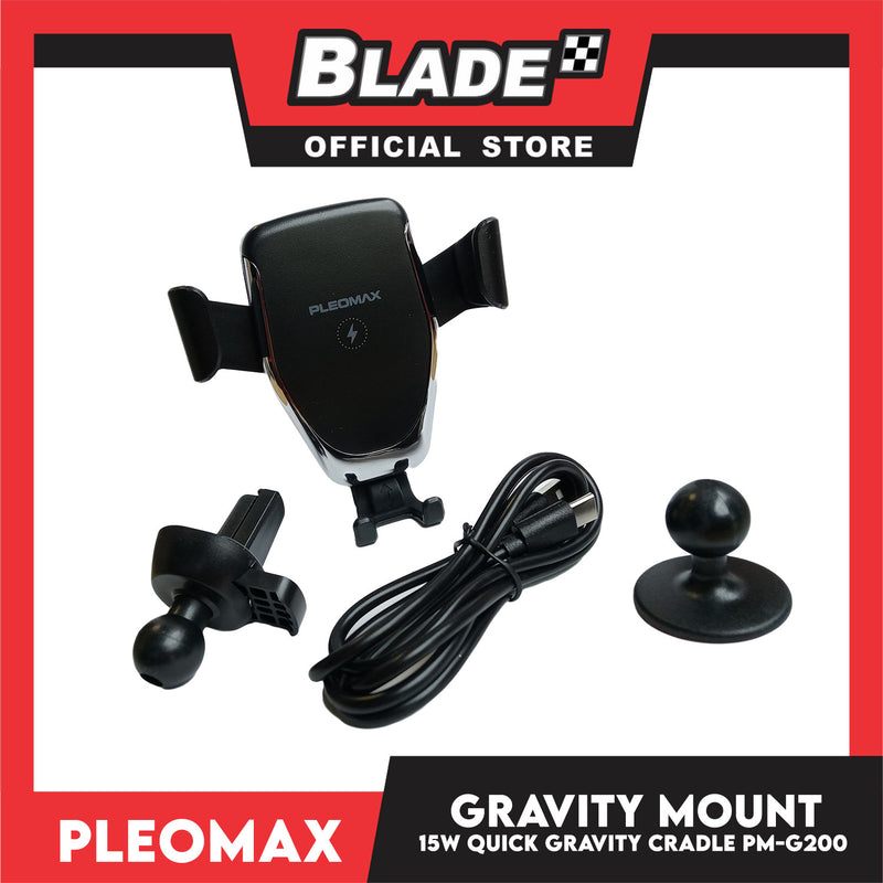 Pleomax 15W High-Speed Quick Gravity Mount Phone Holder PM-G200