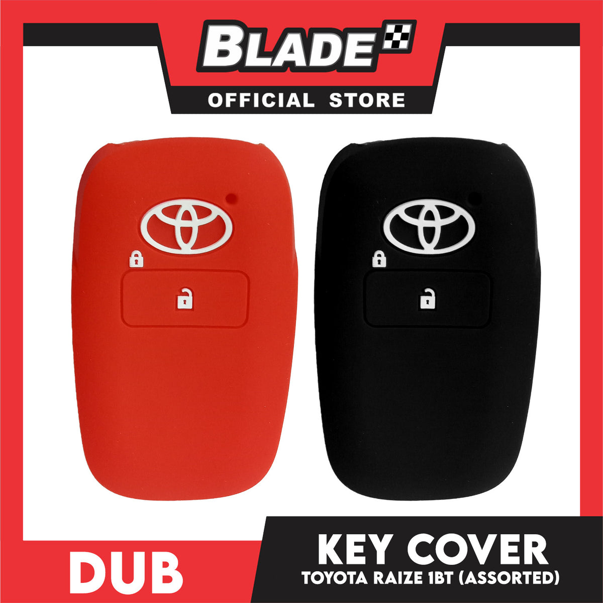 Dub Car Key Cover 1 Button Toyota Raize (Assorted Color)
