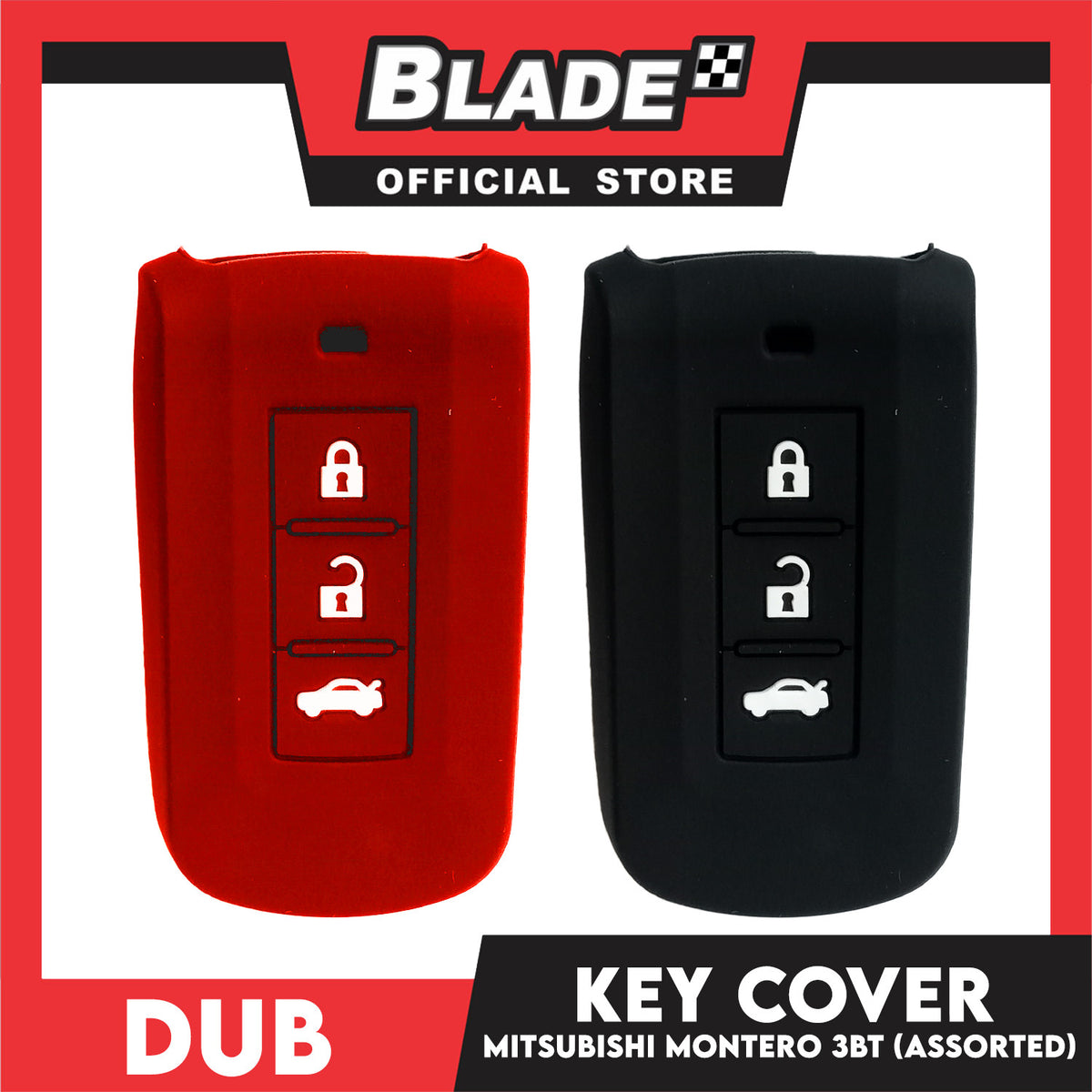 Dub Car Key Cover 3 Button Mitsubishi Montero (Assorted Color)