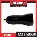 Dub Type-A + Type-C Car Charger 60W DCC-AC203
