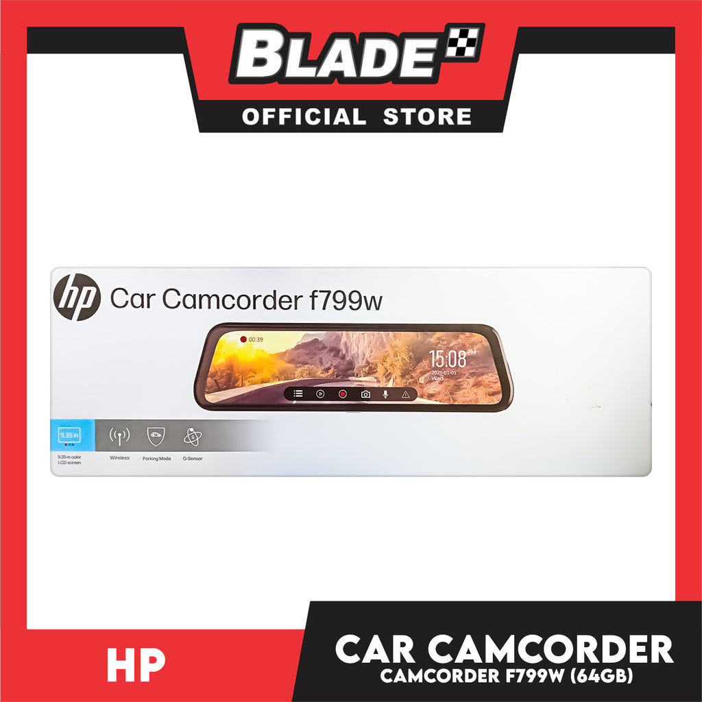 HP Car Camcorder Rearview Mirror f799w 2-Way with Free SanDisk Ultra 6 ...