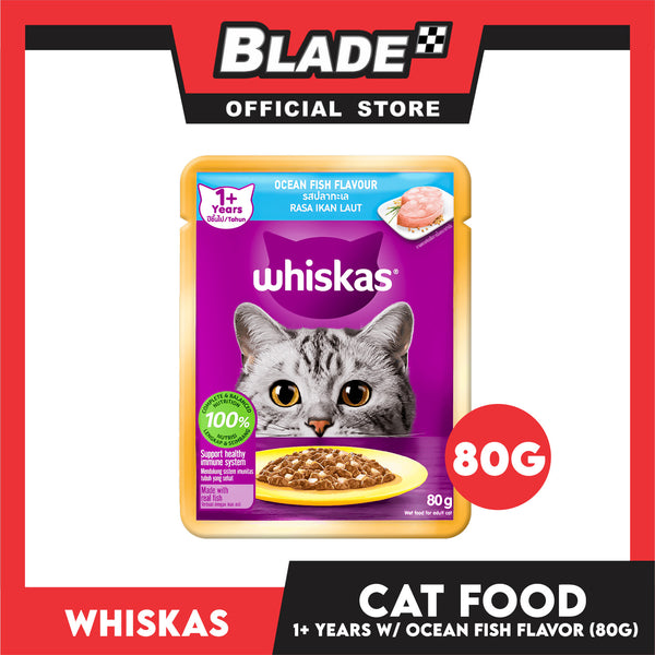 Whiskas Ocean Fish Pouch Wet Cat Food 80g –