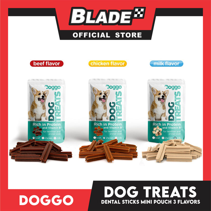 Doggo Dog Treats Dental Sticks Mini Pouch 10 pcs. (Milk Flavor) Dental Treats Mini for Your Dog