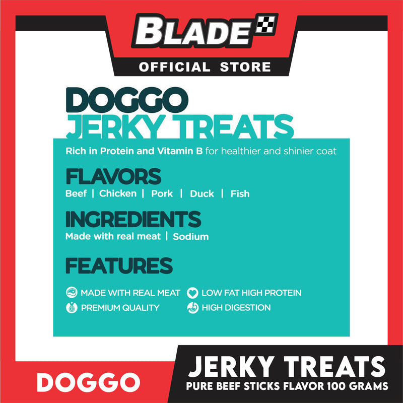 Doggo Dog Jerky Treats 100grams (Pure Beef)