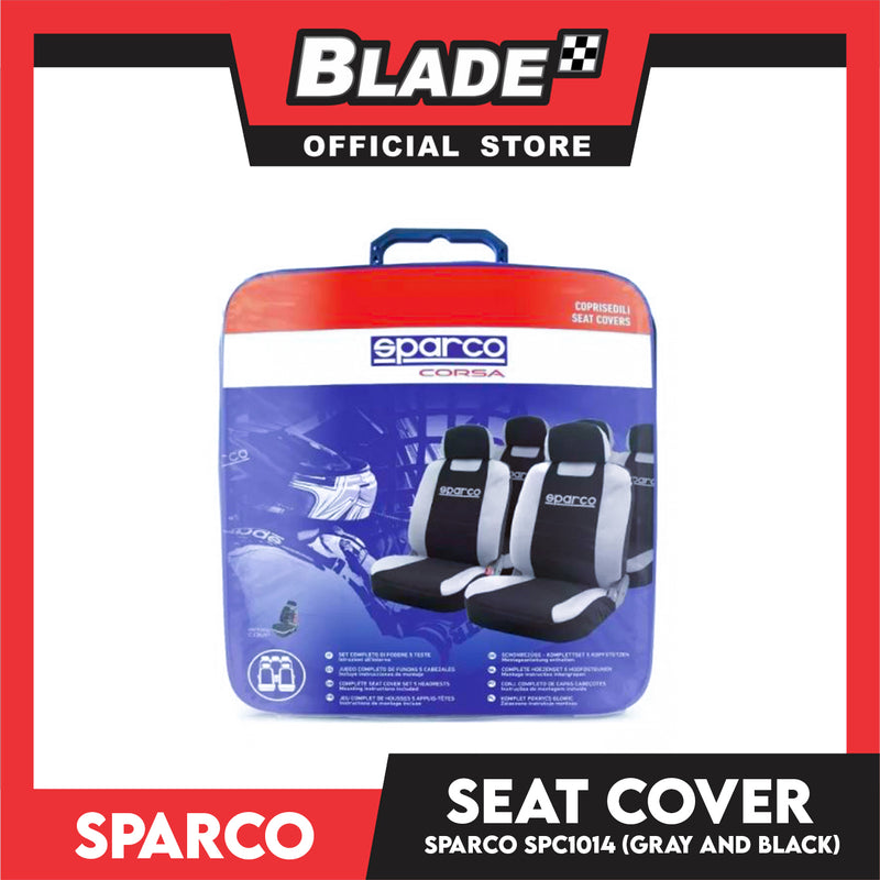 Sparco Car Seat Covers SPC1014 (Gray/Black) Auto Interior Accessories