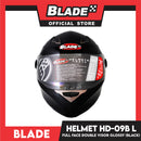 Blade Helmet Full Face Double Visor HD-09B Black Glossy (Large)