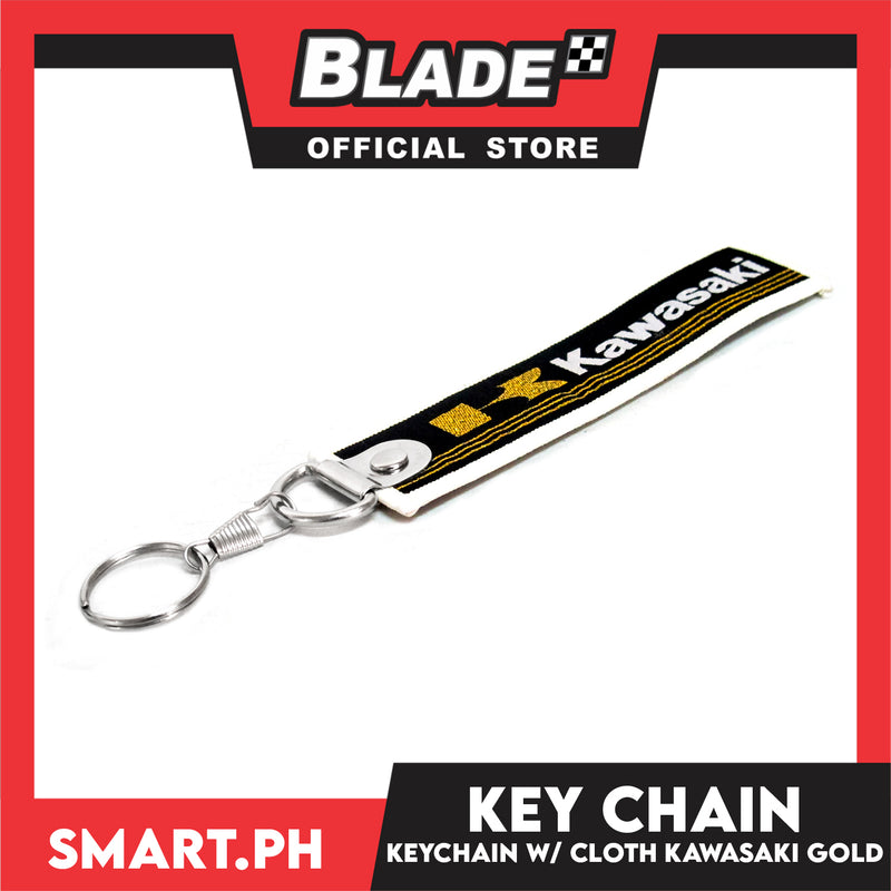Blade Keychain Cloth Tag Kawasaki Gold