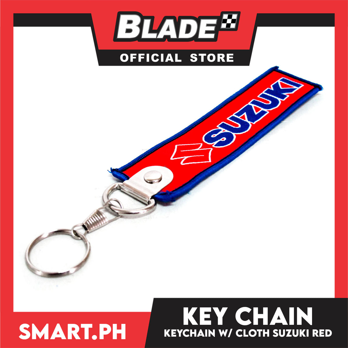 Blade Keychain Cloth Tag Suzuki Red