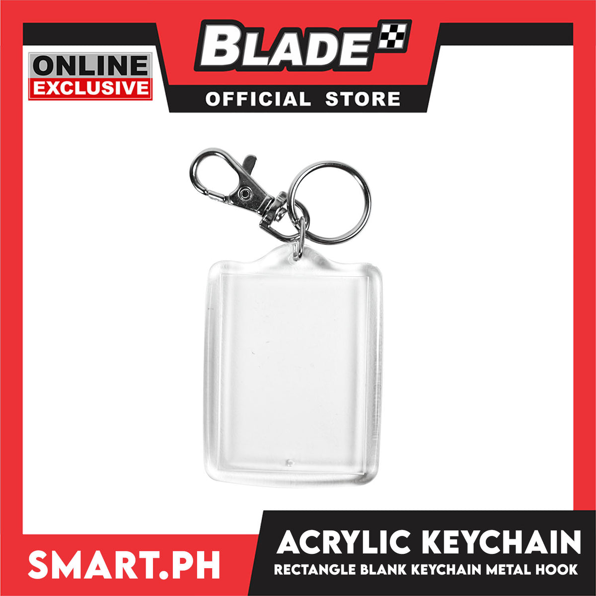 Souvenir Photo Frame with Keychain 2 x 1.5'' Acrylic (Clear)