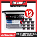 12pcs Micromagic Dehumidifier 500ml -Eliminates Musty Odor, Suitable for your car & closets