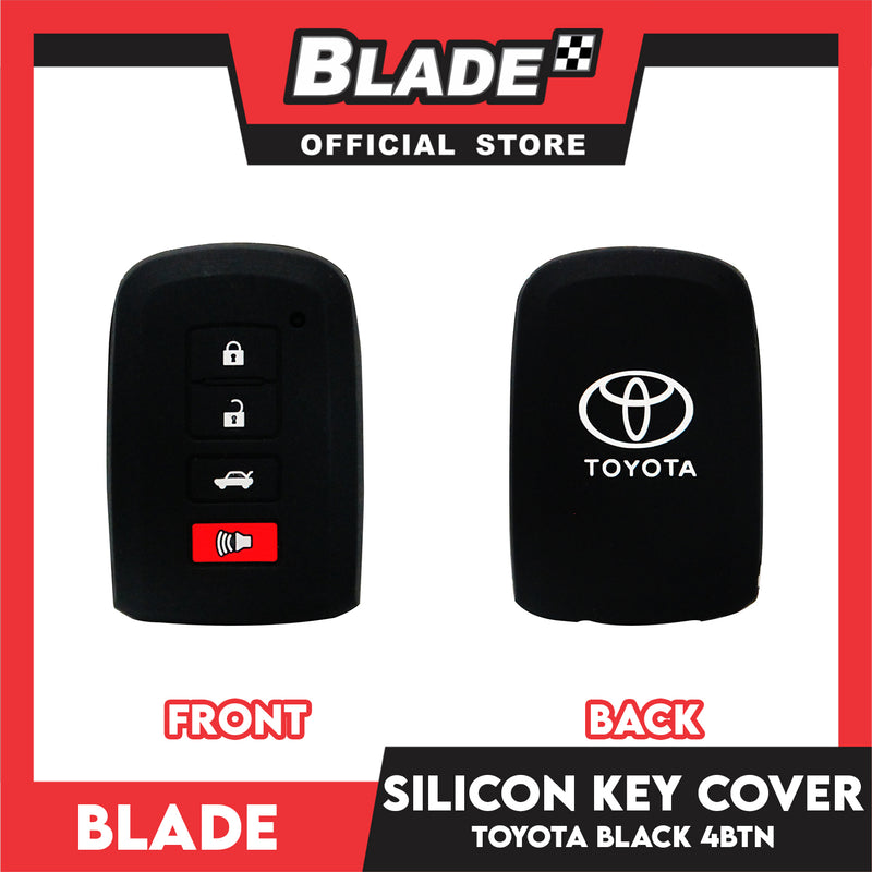 Blade Key Silicone Case Toyota 4 Button 14'-17' (Black)