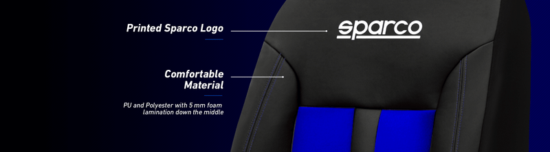 Sparco SPC1018AZ Seat Cover (Blue/Black)