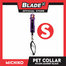 Michiko Nylon Collar Lead Set Black Small Dog Pet Collar