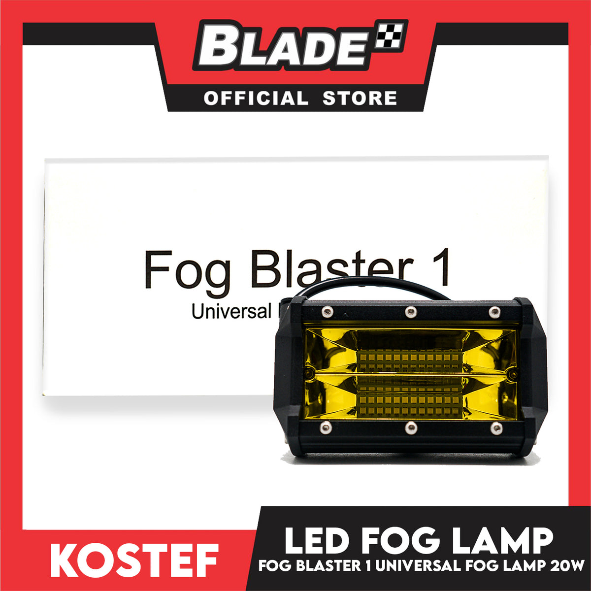 Kostef Led Light Fog Blaster 1 FB20 Universal Led Fog Light (20w) 5.5x2.5x5.2 inches