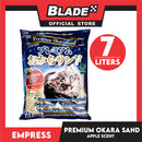 Empress Premium Okara 7 Liters (Apple Scent) Extra-Ordinary Absorption And Odor Control, Flushable Cat Litter