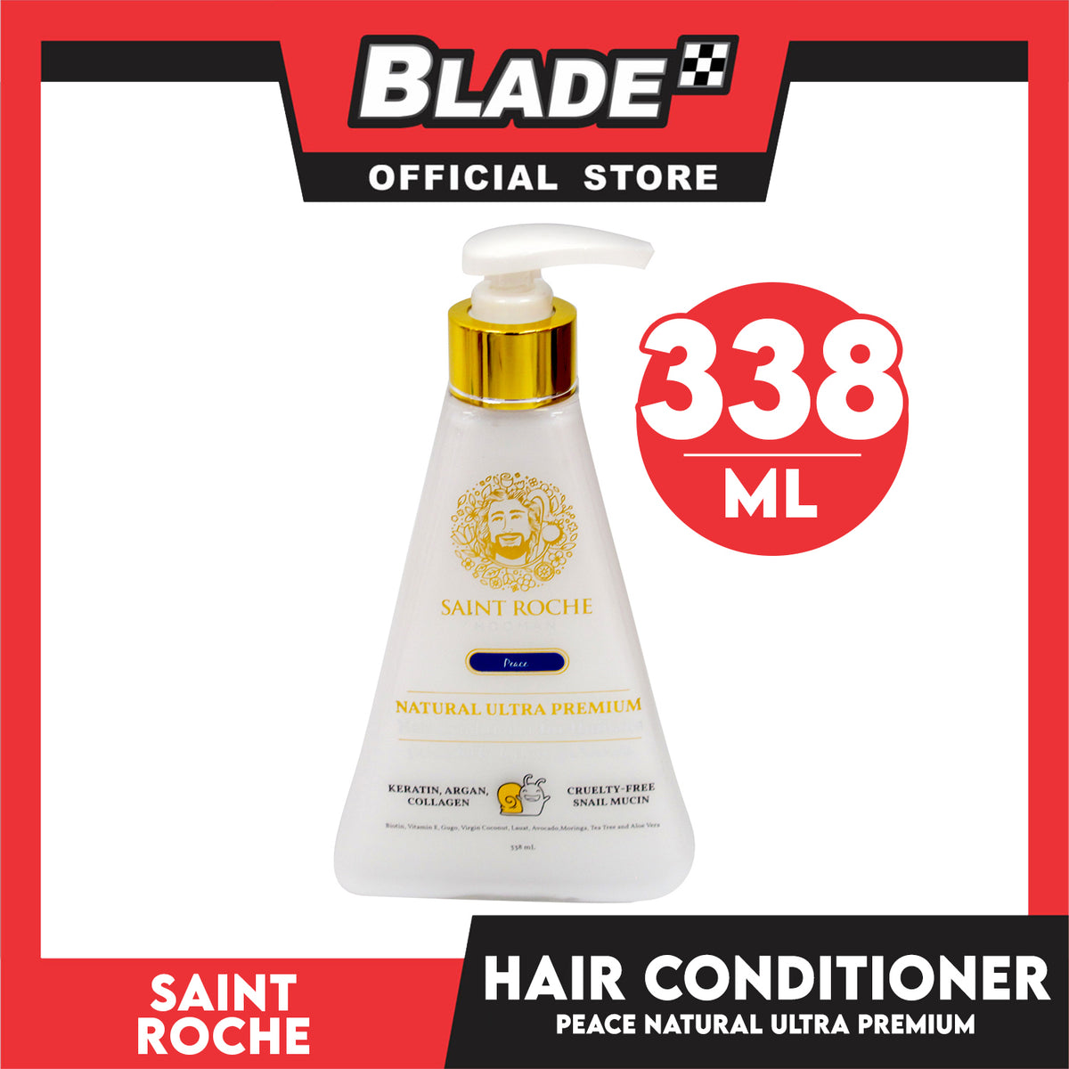 Saint Roche Hooman Natural Ultra Premium Conditioner (Peace Scent) 338ml For The Skin and Coat of Your Dogs
