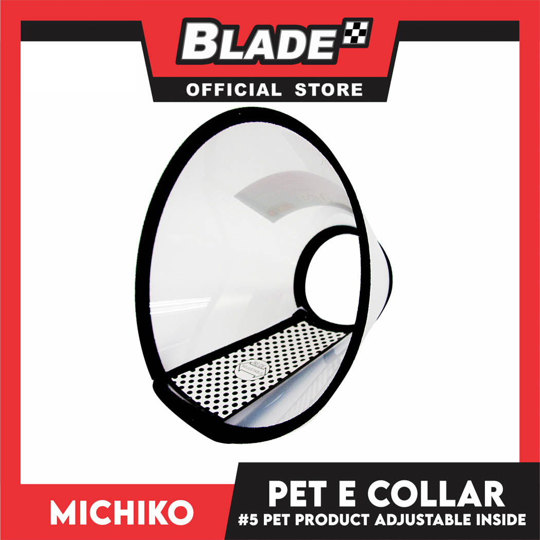 Michiko Pet E. Collar #5 Anti-Lick Anti-Bite Protection Cover Neck Cone For Cats And Dogs