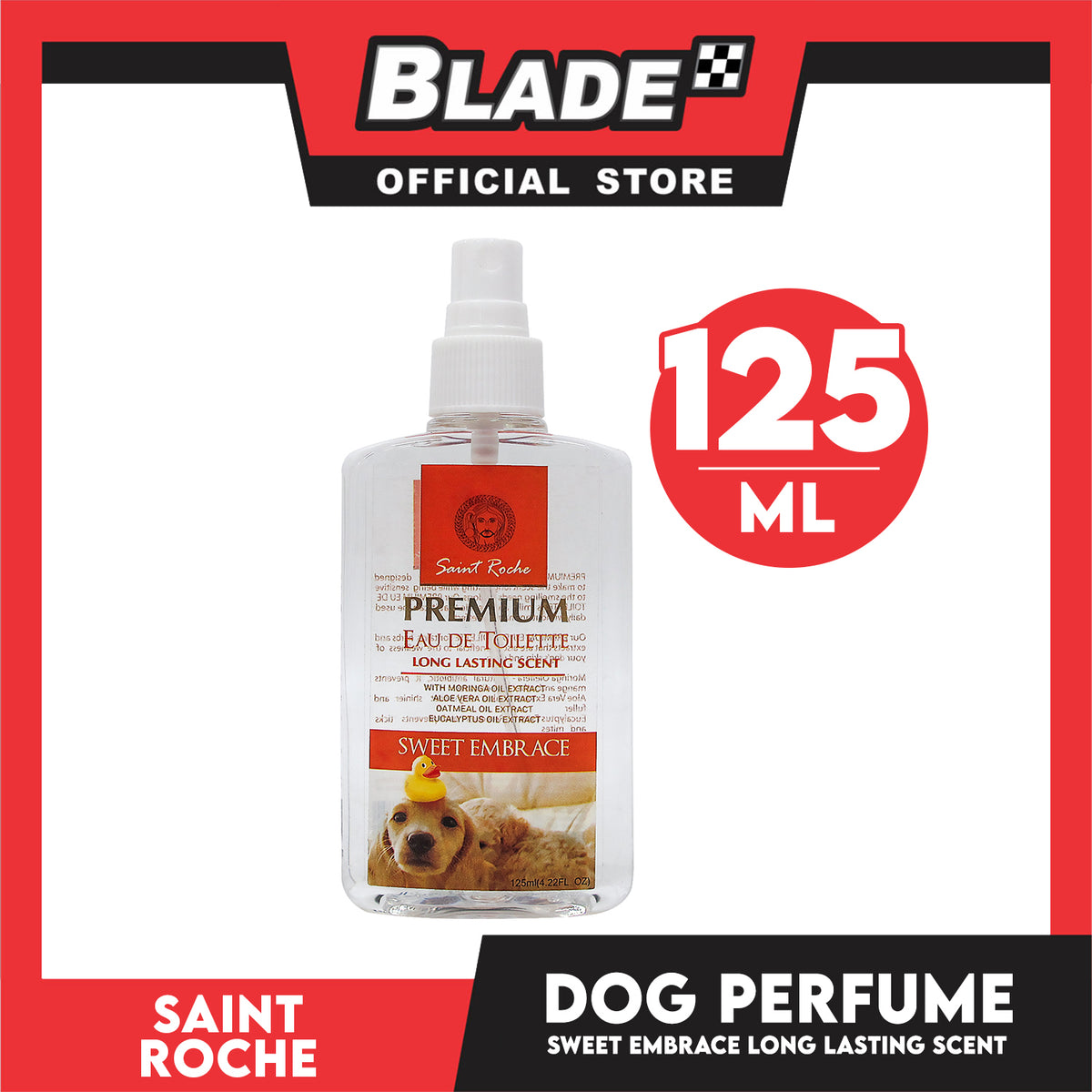 Saint Roche Premium Eu De Toilette Scent (Sweet Embrace) 125ml Perfume for Your Dogs