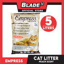Empress Cat Litter 5 Liters (Peach Scent) Strong Clumping, Eliminates Odors, 99% Dust Free, 100% Natural Cat Litter