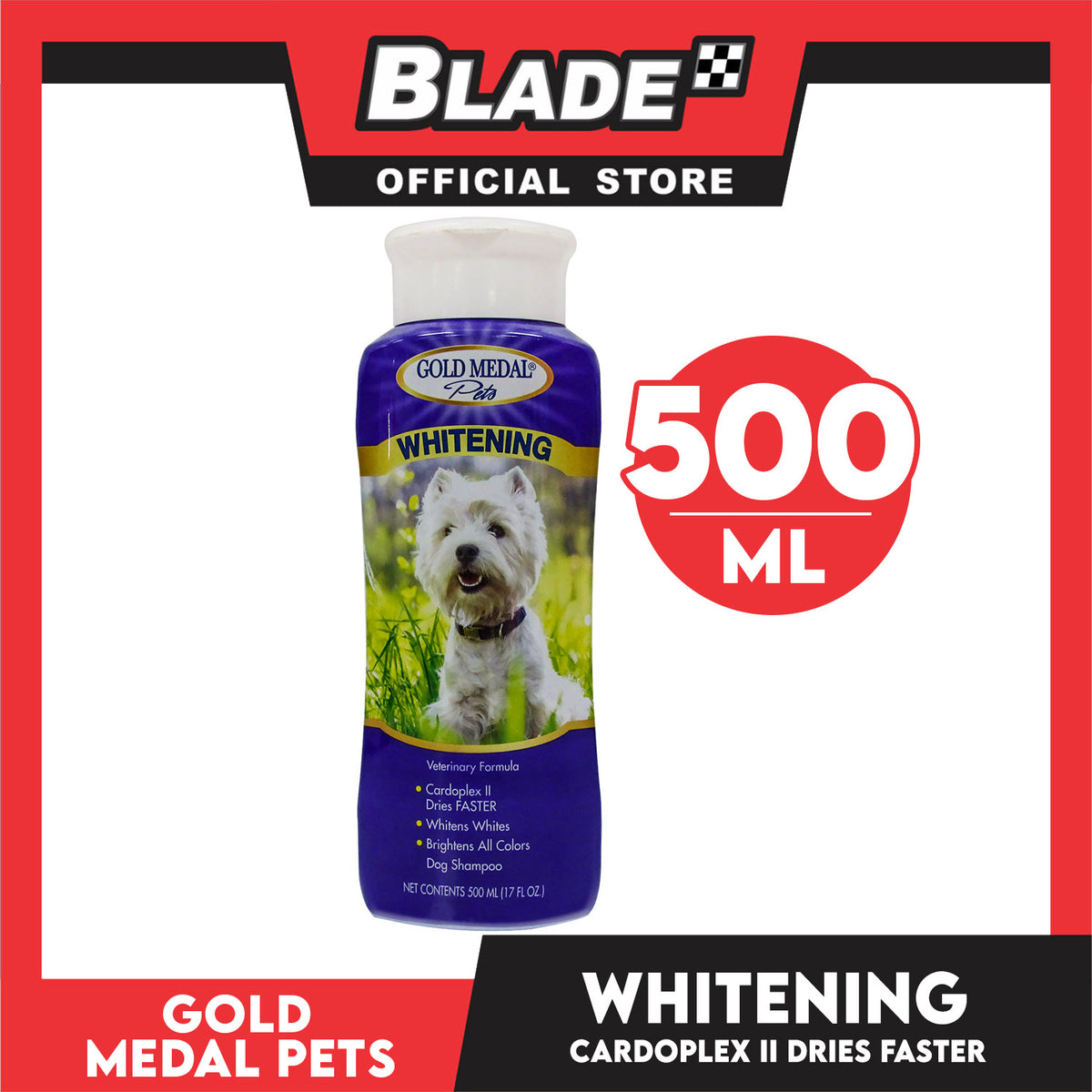 Gold Medal Pets Blue Diamond with Cardoplex 17oz Dogs Whitening Shampoo