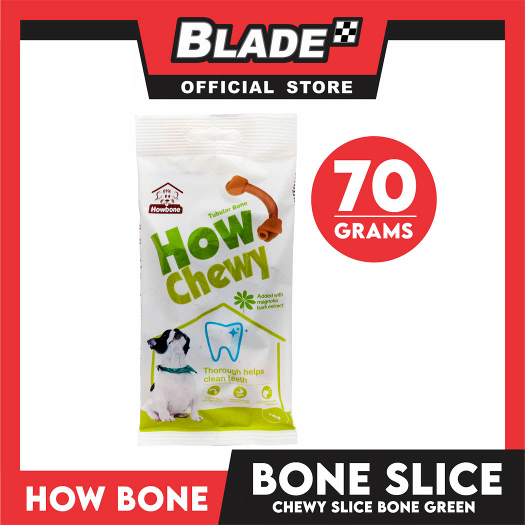 Howbone Chewy Tubular Bone Green 70g Dog Dental Chew