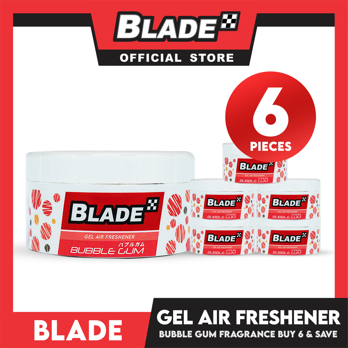 Blade 6pcs Gel Air Freshener Bubble Gum