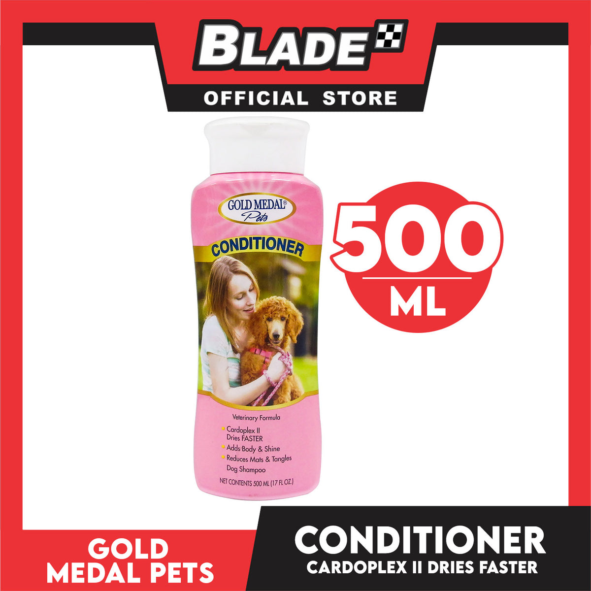 Gold Medal Pets Conditioner with Cardoplex for Dogs 17oz Reduces Mats and Tangles