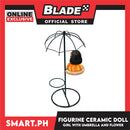Gifts Figurine Ceramic Doll, Girl With Umbrella JC3302-B