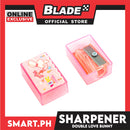 Gifts Sharpener Pencil, Double Love Bunny (Assorted Designs and Colors)
