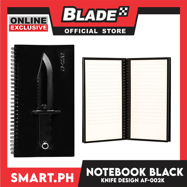 Gifts Black Note Book, Knife Design (AF-002K)