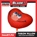 Gifts Throw Pillow Heart Face Expression Design
