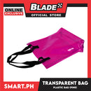 Gifts Fashion Transparent Plastic Bag 34cm (Pink)