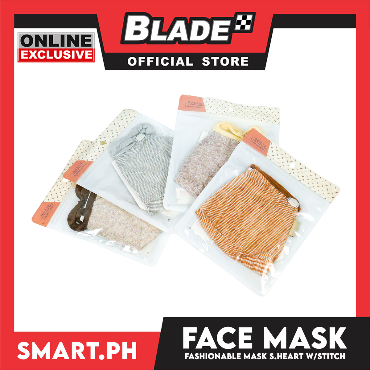 Gifts Fashionable Face Mask with Stitch (Assorted Designs and Colors)