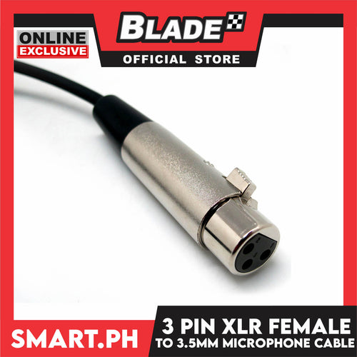 1.5M XLR 3pin Female to 3.5mm TRS Male Audio Cable Microphone Cord for BM800, V8 Sound card, Studio, Microphone, Mic & Karaoke Speaker