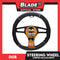 Dub Steering Wheel Cover AN8902 (Black/Grey) for Toyota, Mitsubishi, Honda, Hyundai, Ford, Nissan, Suzuki, Isuzu, Kia, MG and more