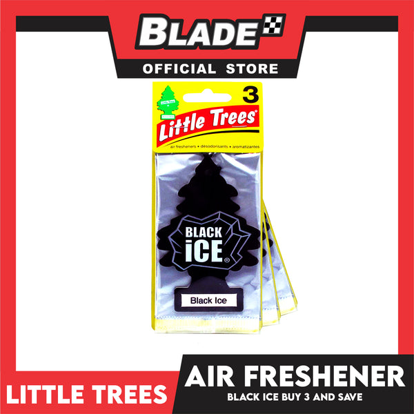 Little Trees Car freshener U3S-32055 (Black Ice) Set of 3