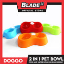 Doggo 2 in 1 Pet Bowl Food and Drinking Bowl (Green)