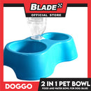 Doggo 2 in 1 Pet Bowl Food and Drinking Bowl (Blue)