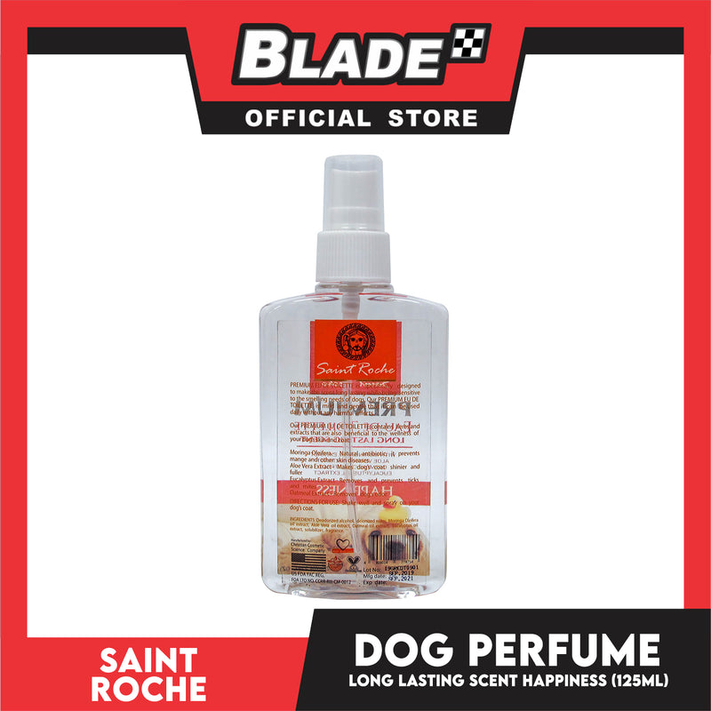 Saint Roche Premium Eu De Toilette Scent (Happiness) 125ml Perfume for Your Dogs