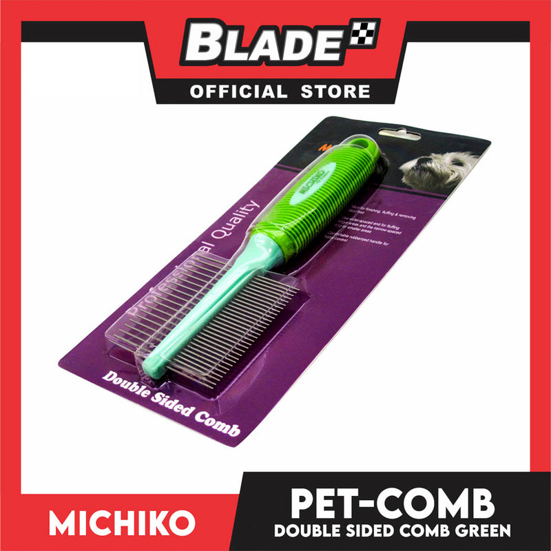 Michiko Double Sided Pet Comb (Green)