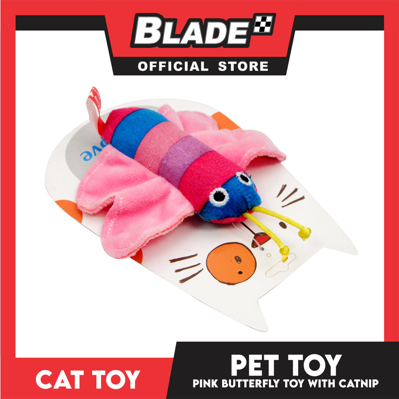 Amy Carol Butterfly With Catnip (Pink) Interactive Plush Cat Toy