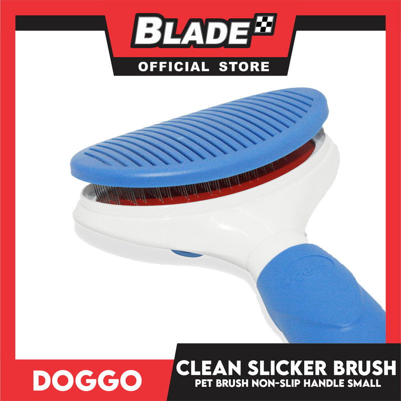 Doggo Easy Clean Slicker Brush Self Cleaning Brush (Small)