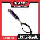 Michiko Nylon Collar Lead Set Black Small Dog Pet Collar