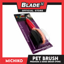 Michiko Premium 2 Sided Pet Brush (Pink) Pin And Bristle Brush In One