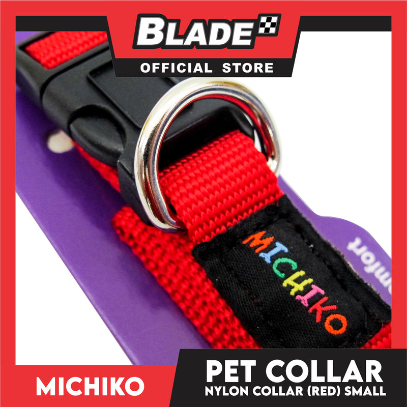 Michiko Nylon Collar Red (Small) Pet Collar