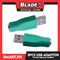 2Pcs USB Male to for PS/2 Female Adapter Converter (Green) for Keyboard Mouse with PS/2 Interface
