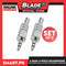 3.5mm 3-Pole Headphone Replacement Audio Jack Male Plug Soldering Connector I104122 (Set of 2)- RF Coax Connector Adapter Straight Push-in Zinc Alloy Nickel Plated Silver