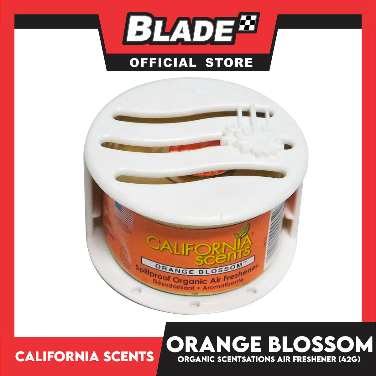 California Scents Organic Scent Sations Air Freshener Orange Blossom 42g