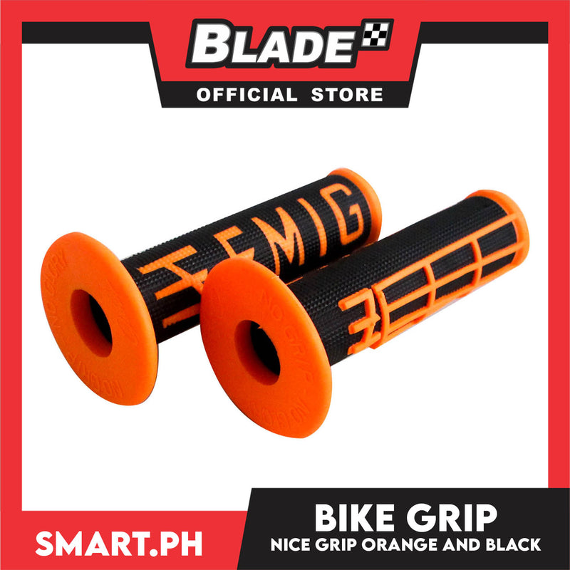 Nice Grip Bike Handle Rubber Grip (Orange/Black)